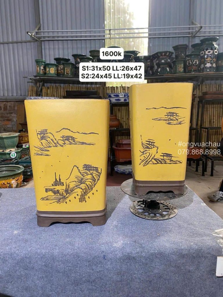 BỘ CHẬU ỐNG MIỆNG VUÔNG SIZE 24-31CM