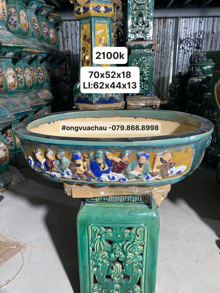CHẬU OVAL BÁT TIÊN SIZE 70X52X18CM