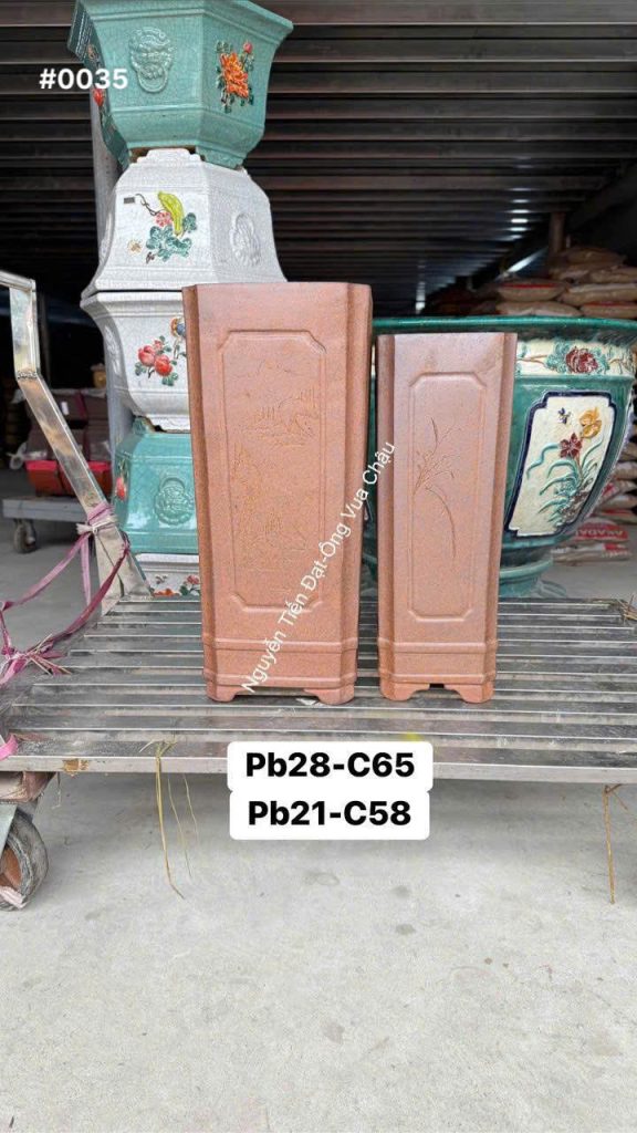 Bộ đôi trụ vuông cao 28x65, 21x58cm