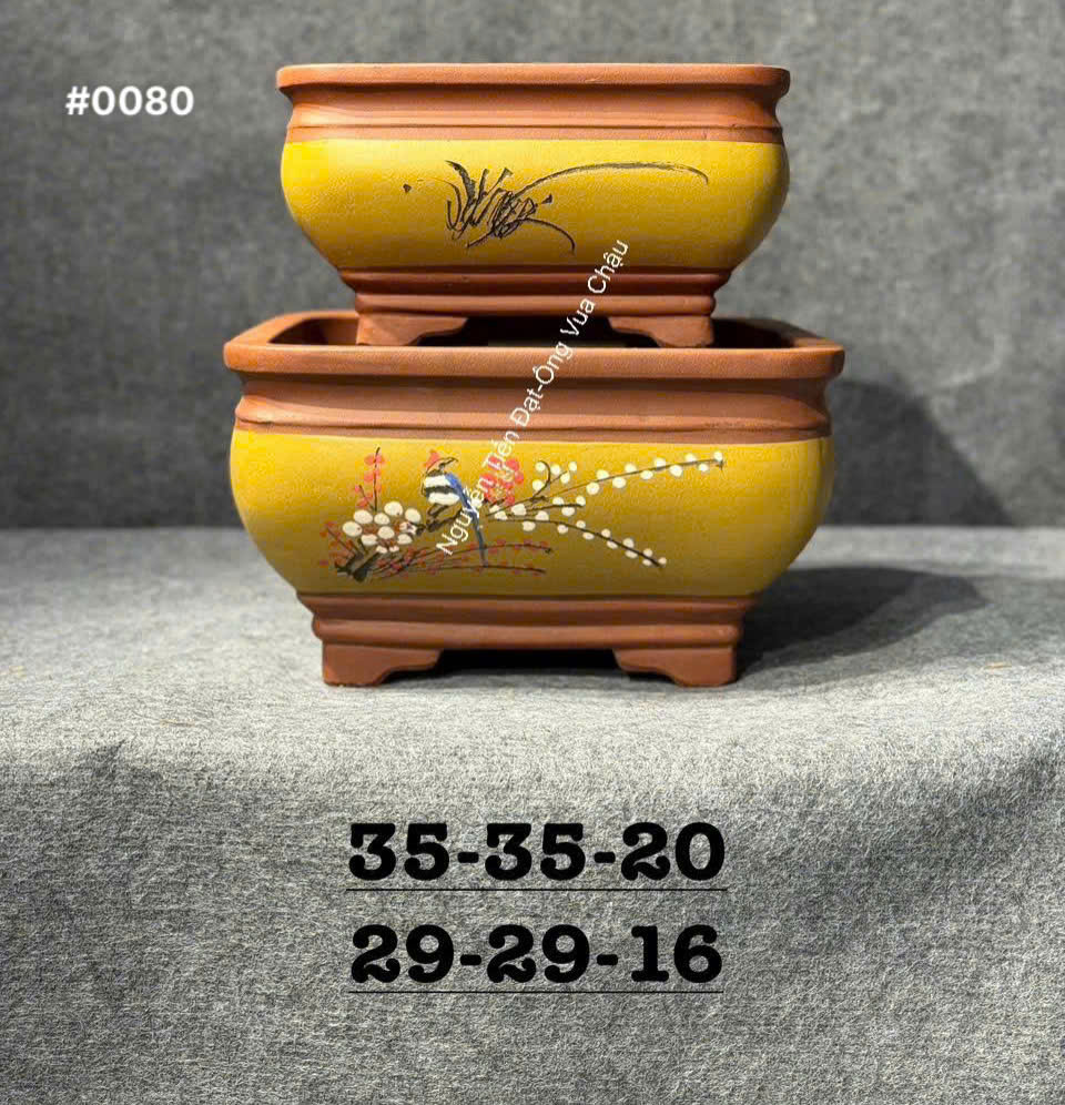 Bộ đôi chậu vuông 35x20, 29x16cm